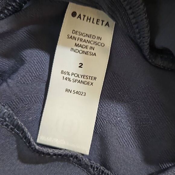 Athleta Brooklyn textured ankle pant women size 2 blue leopard lounge athleisure - Picture 5 of 8